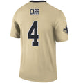 #4 Derek Carr Player NO.Saints Gold  Inverted Game Football Jerseys
