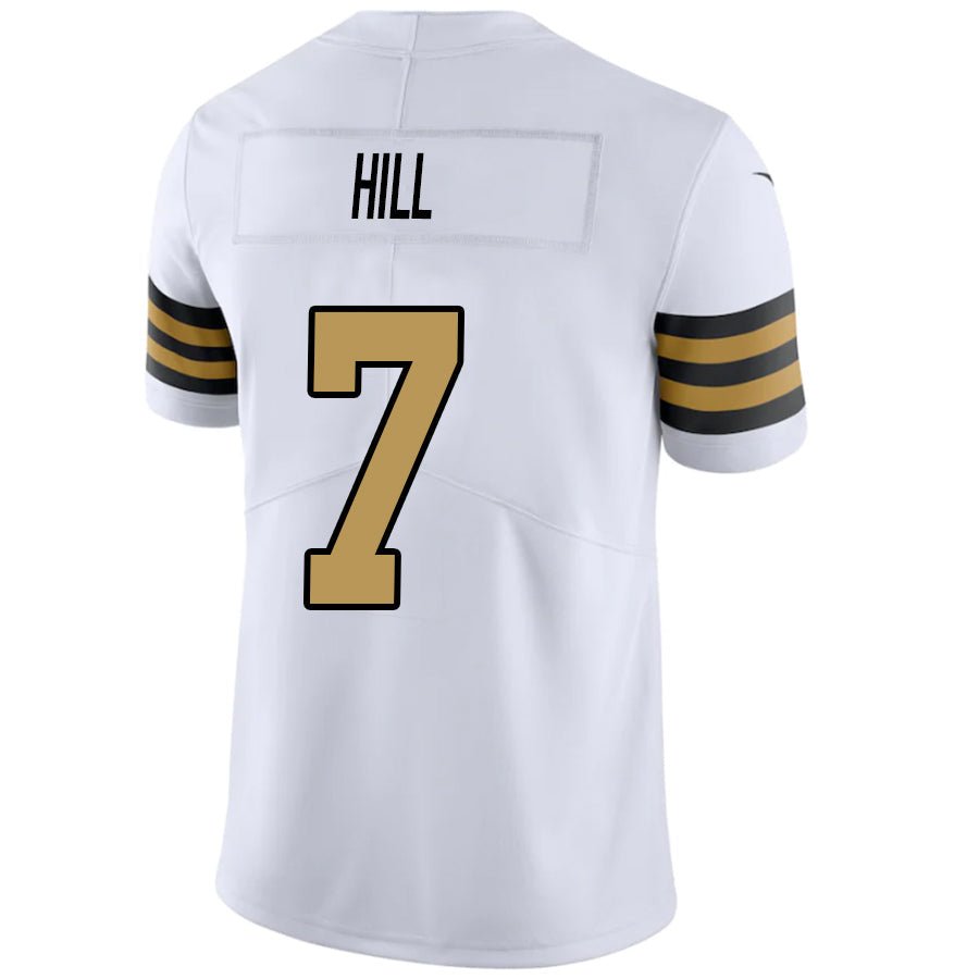 NO.Saints #7 Taysom Hill Player White Vapor F.U.S.E. Limited Football Jerseys