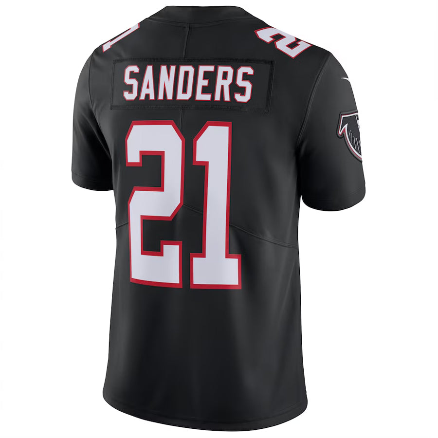 A.Falcons #21 Deion Sanders Player Black Limited Game Football Jerseys