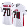 A.Falcons #70 Jake Matthews Player White Vapor F.U.S.E. Limited Football Jerseys