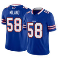 B.Bills #58 Matt Milano Player Vapor F.U.S.E. Limited Royal Football Jerseys