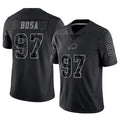 B.Bills #97 Joey Bosa Player Black RFLCTV Limited Football Jerseys
