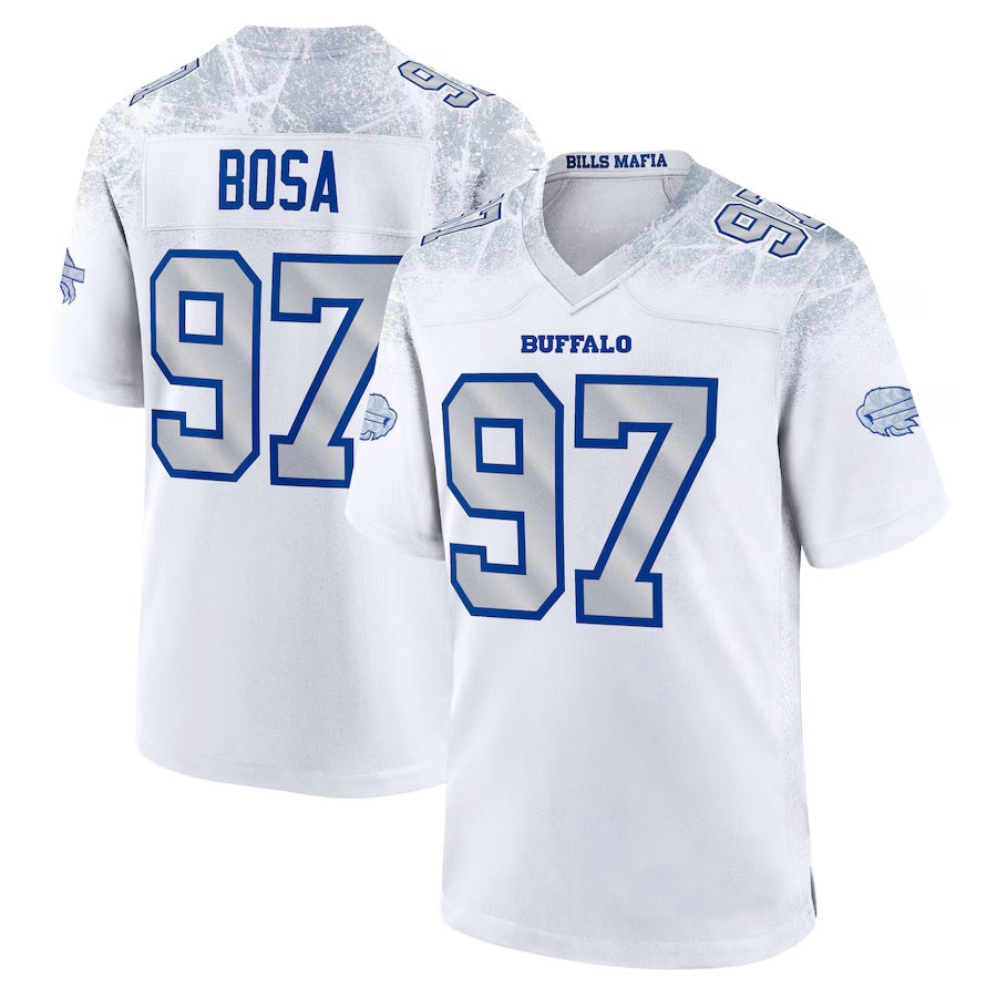 B.Bills #97 Joey Bosa Player White Rivalries Collection Game Football Jerseys