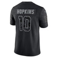 B.Ravens #10 DeAndre Hopkins Player Black REFLECTIVE Limited Football Jerseys