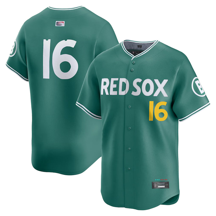 B.Red Sox #16 Jarren Duran Player Green City Connect Limited Baseball Jerseys