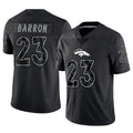 D.Broncos #23 Jahdae Barron Player Black RFLCTV Limited Football Jerseys