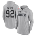 GB.Packers #92 Reggie White Player Gray Hoodies Game Football Jerseys