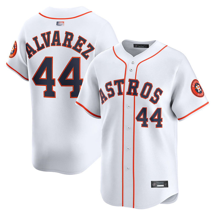 H.Astros #44 Yordan Alvarez Player Whtie Home Limited Baseball Jerseys