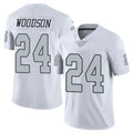 LV.Raiders #24 Charles Woodson Player White Alternate Vapor Limited Football Jerseys