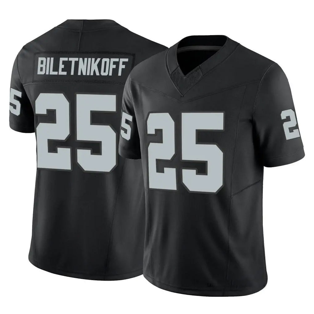 LV.Raiders #25 Fred Biletnikoff Player Black Vapor F.U.S.E Limited Football Jerseys