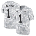 NO.Saints #1 Alontae Taylor Player Arctic Camo Salute to Service Limited Football Jerseys