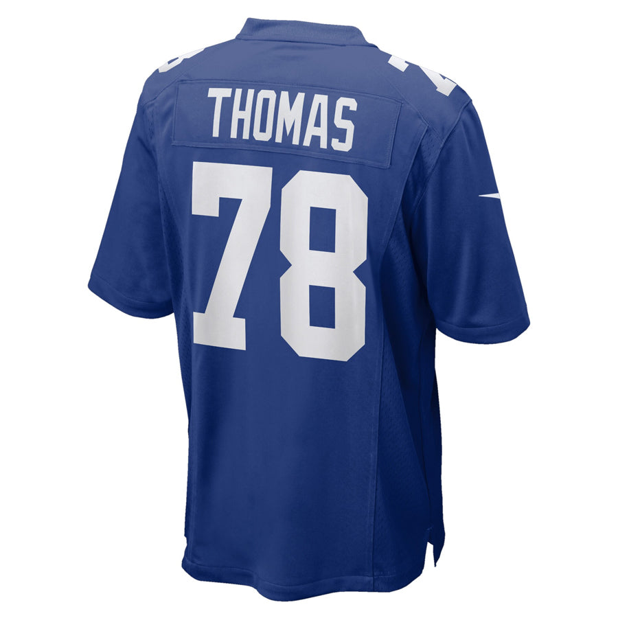 NY.Giants #78 Andrew Thomas Player Royal Game Football Jerseys