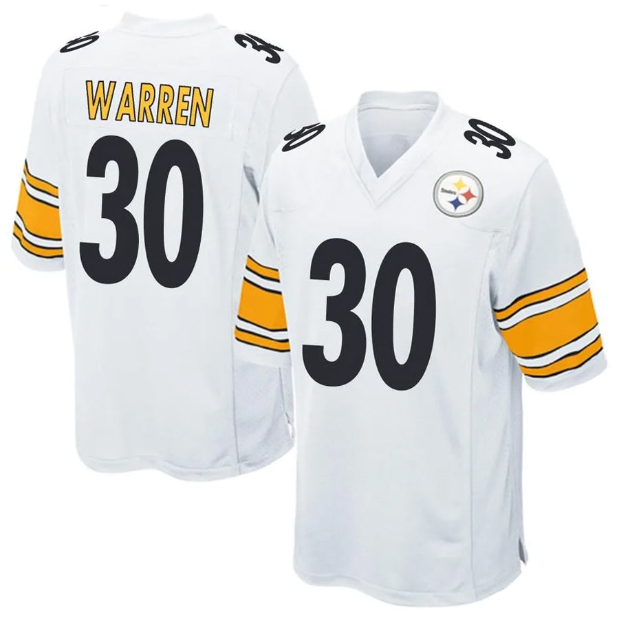 P.Steelers #30 Jaylen Warren Player Game White Football Jerseys