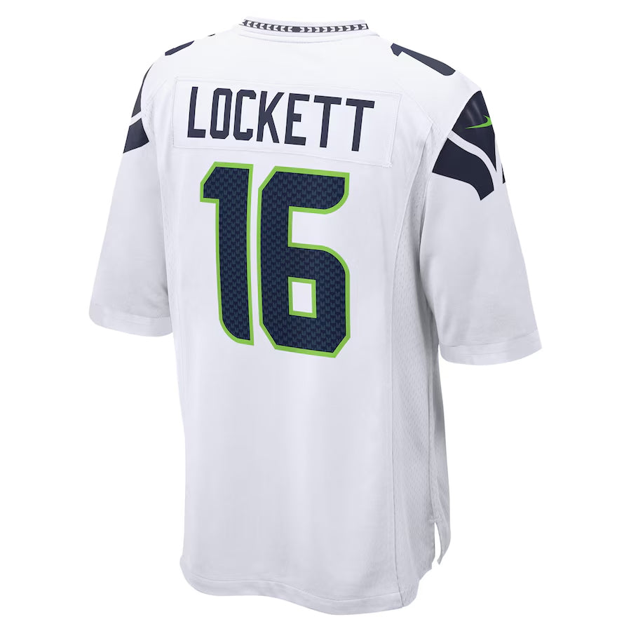 S.Seahawks #16 Tyler Lockett Player White Home Game Football Jerseys