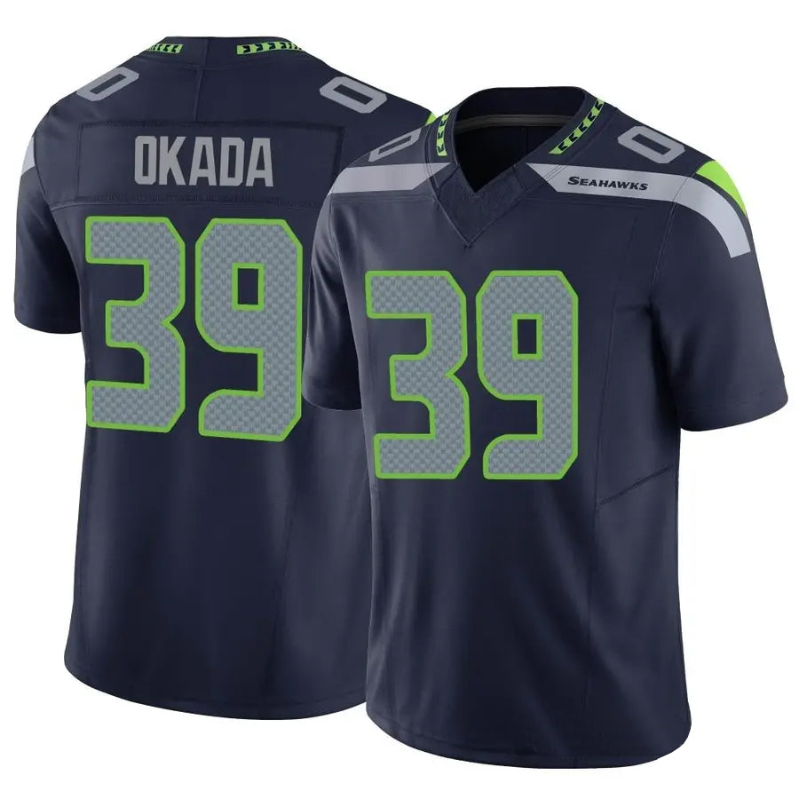 S.Seahawks #39 Ty Okada Player Navy Vapor F.U.S.E. Limited Football Jerseys