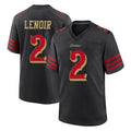 SF.49ers #2 Deommodore Lenoir Player Black Rivalries Collection Game Football Jerseys