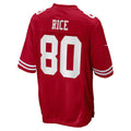 SF.49ers #80 Jerry Rice Player Scarlet Game Football Jerseys