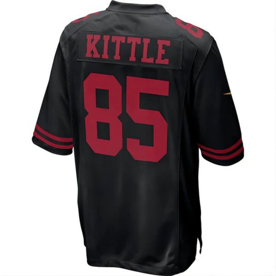 #85 George Kittle Player SF.49ers Black Fashion Game Football Jerseys