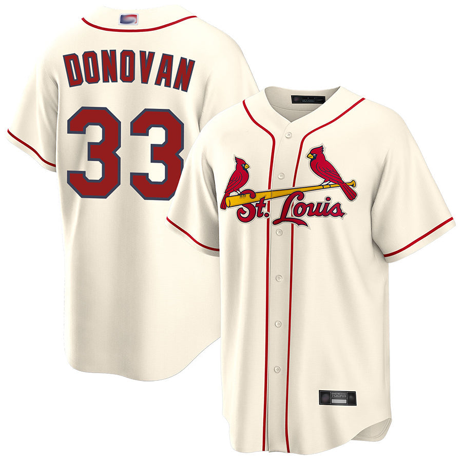 St.Louis Cardinals #33 Brendan Donovan Player Cream Replica Home Baseball Jerseys