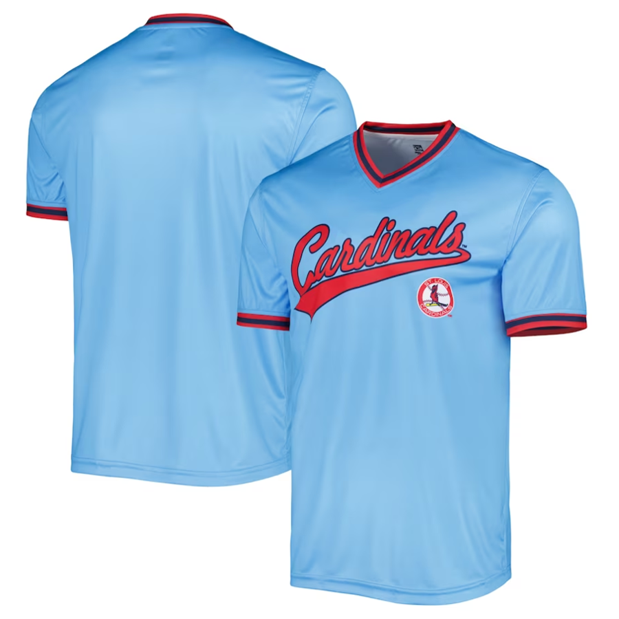 St.Louis Cardinals Blank Player Stitches Light Blue Cooperstown Collection Baseball Jerseys