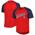 St.Louis Cardinals Blank Player Stitches Red Button-Down Raglan Fashion Baseball Jerseys