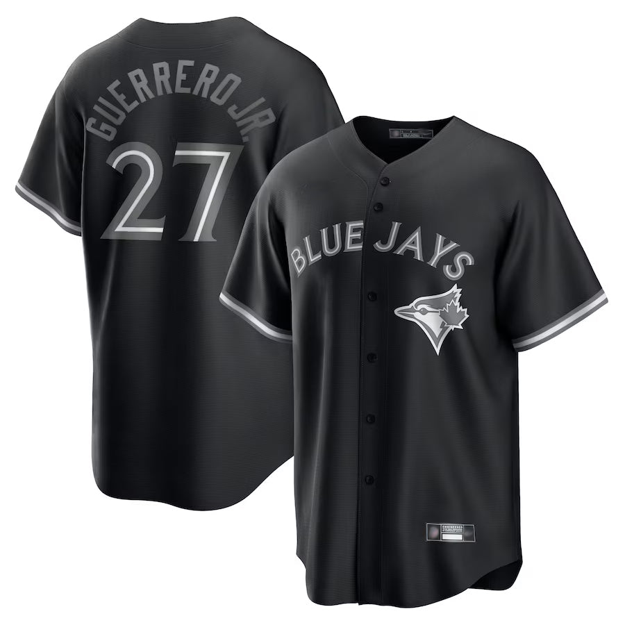 T.Blue Jays #27 Vladimir Guerrero Jr. Player Black Replica Baseball Jerseys