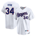 T.Rangers #34 Nolan Ryan Player White Throwback Cooperstown Collection Limited Baseball Jerseys