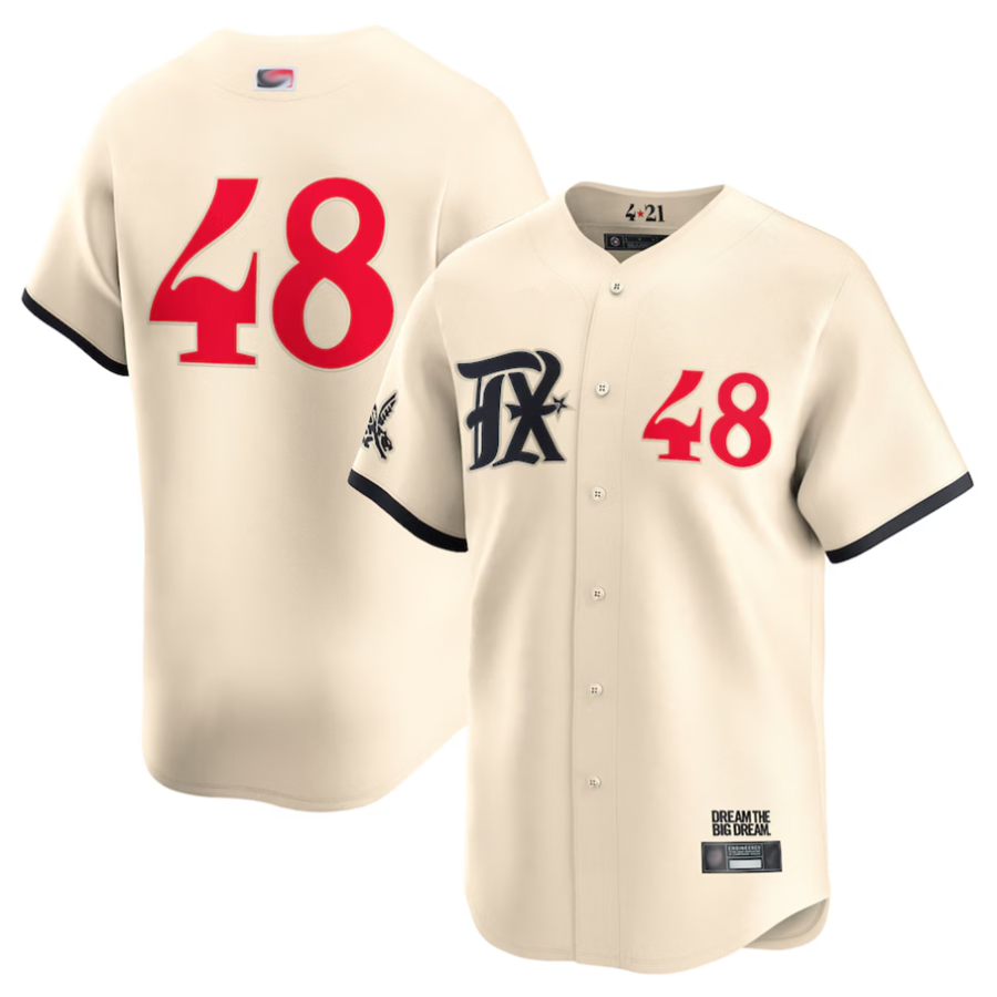 T.Rangers #48 Jacob deGrom Player Cream City Connect Limited Baseball Jerseys