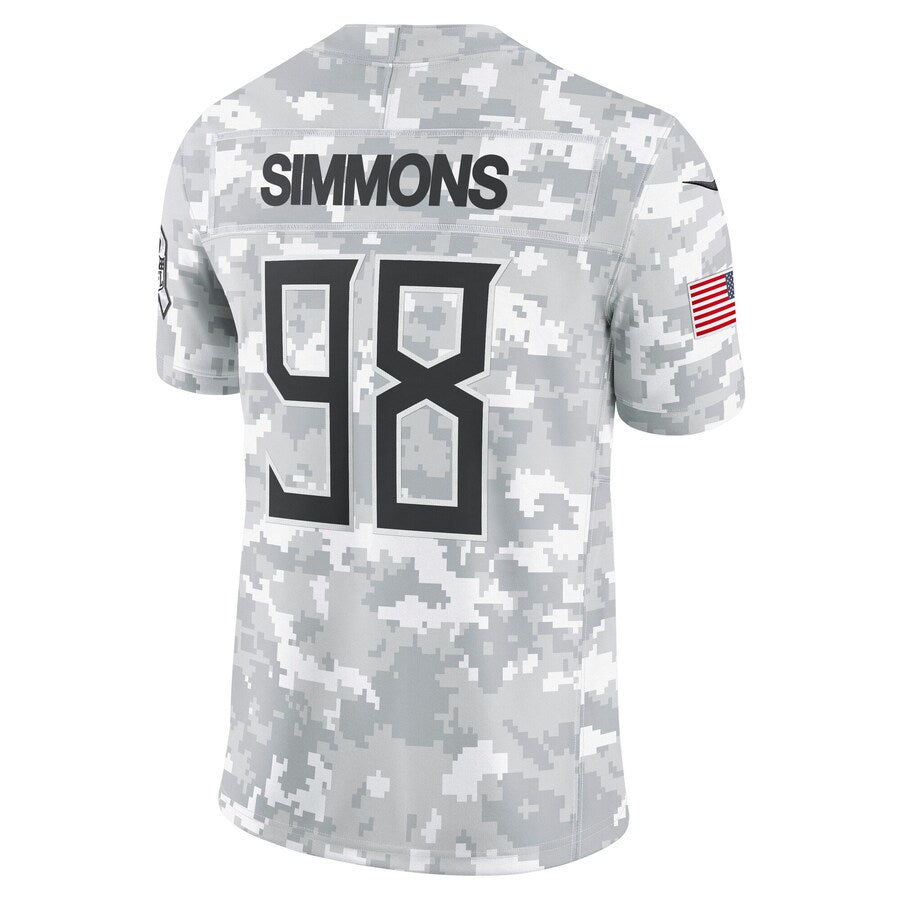 T.Titans #98 Jeffery Simmons Player Arctic Camo Salute To Service Limited Football Jerseys