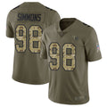 T.Titans #98 Jeffery Simmons Player Olive Salute To Service Limited Football Jerseys