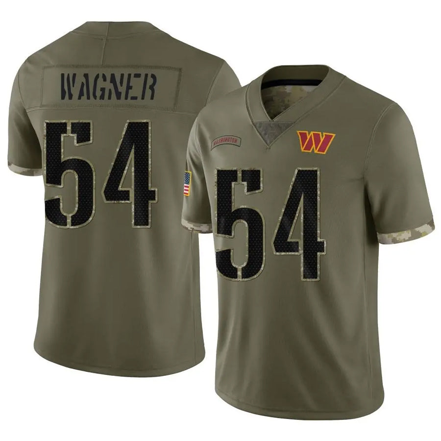 W.Commanders #54 Bobby Wagner Player Olive Salute To Service Limited Football Jerseys