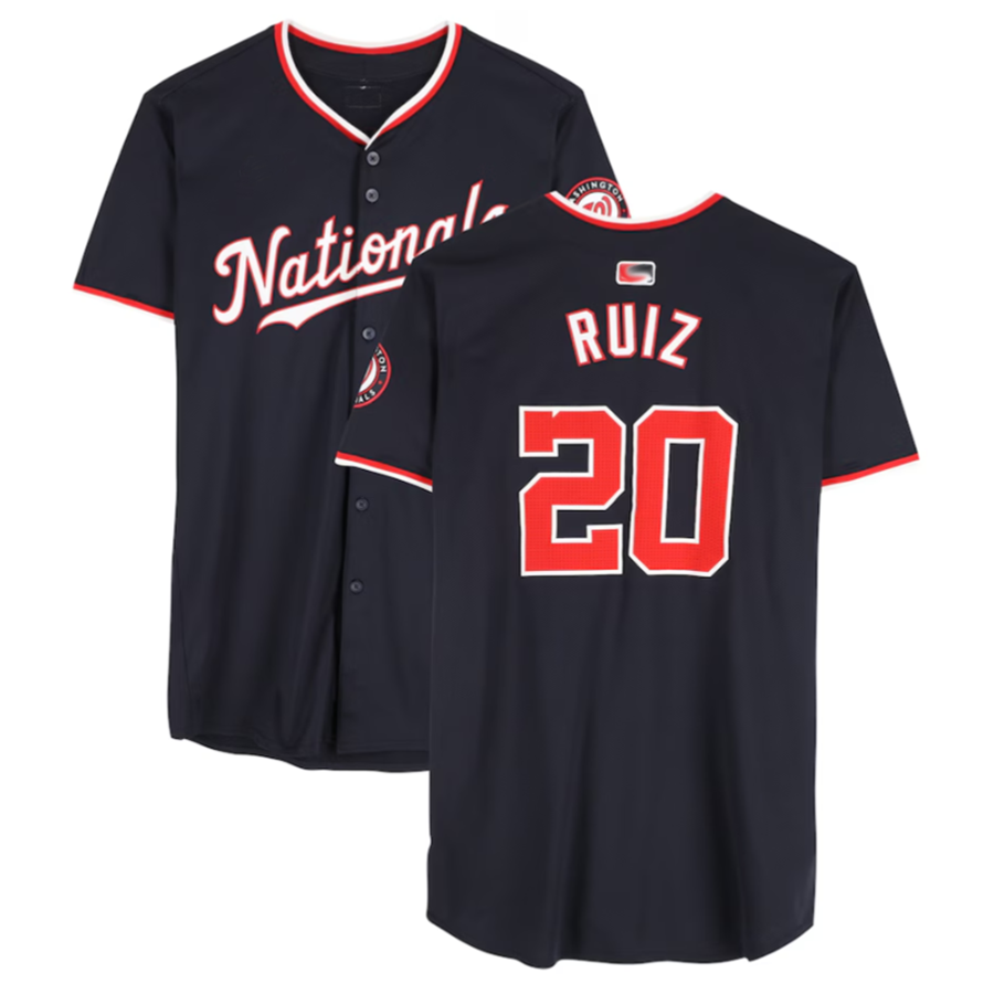W.Nationals #20 Keibert Ruiz Player Game Navy Replica Baseball Jerseys