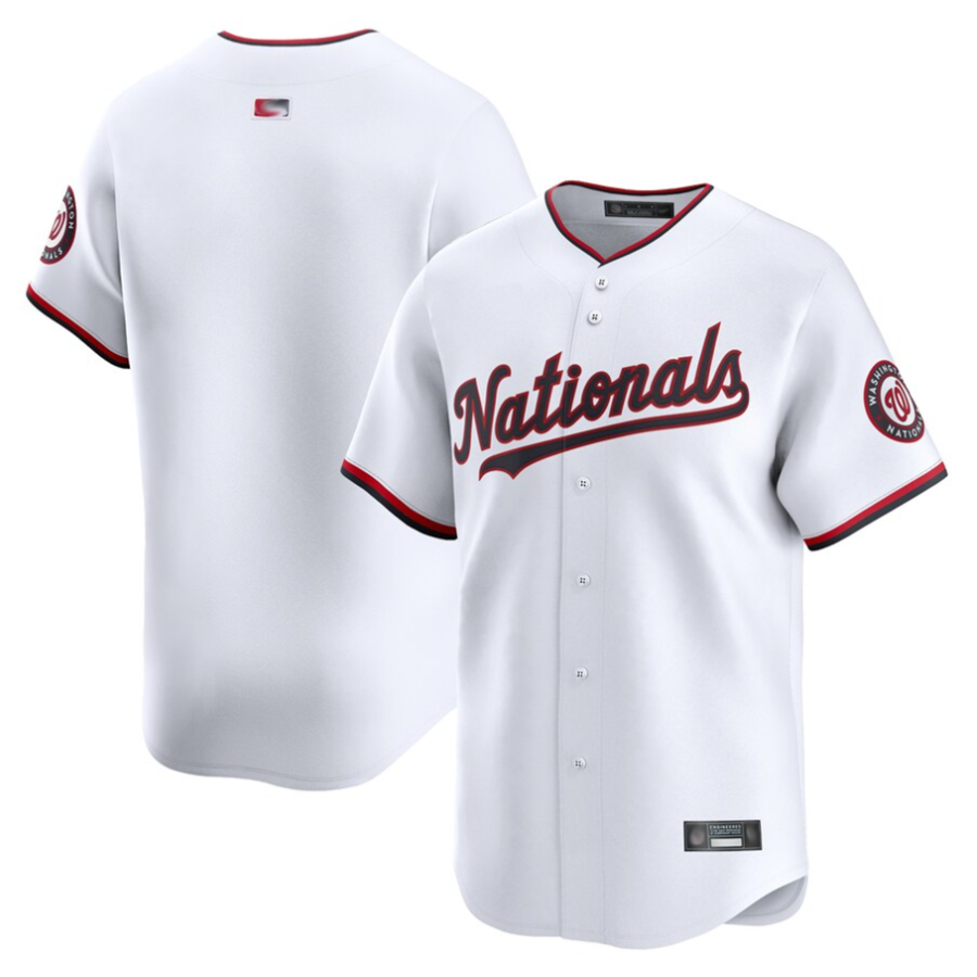 W.Nationals Blank Player White Limited Home Baseball Jerseys